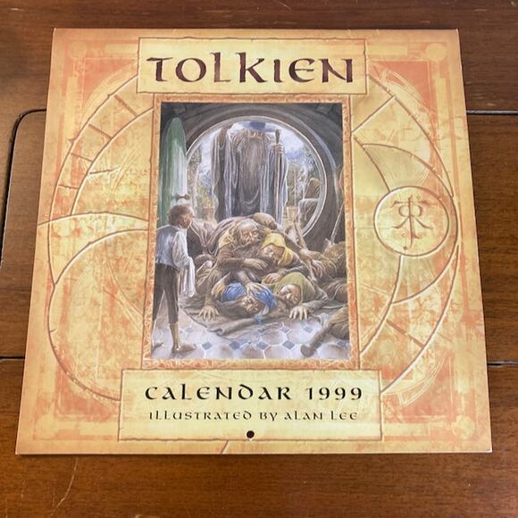 Vintage 90s Tolkien Wall Calendar Alan Lee ISBN #0061055913 (1999) EUC - Picture 1 of 4
